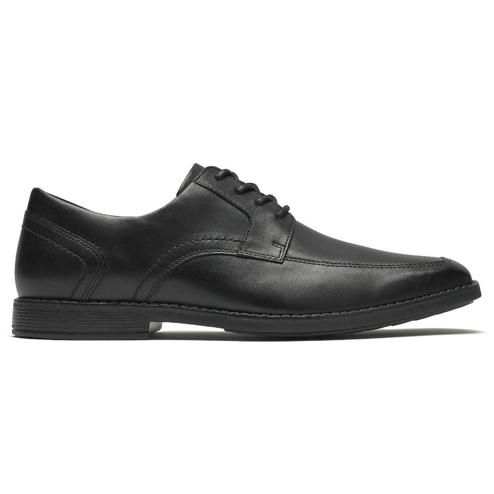 Rockport Slayter Apron Toe - Mens Oxfords - Black - NZ (JXA-946170)